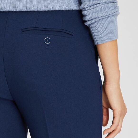 Club Monaco Crop Kick Flare Pants Navy Size 34 Jean Size 14 pant - Picture 4 of 4